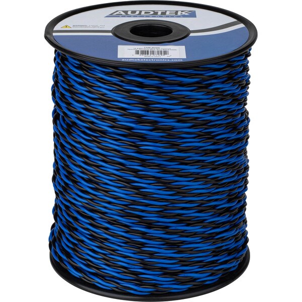 Main product image for Audtek TSW-B500 500 ft. 16 AWG Stranded OFC Twisted Speaker Hookup Wire Blue/Black101-266